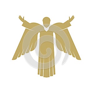 Vector illustration. The angel is God\'s herald.