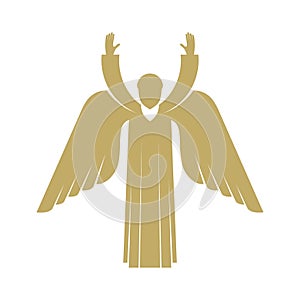 Vector illustration. The angel is God\'s herald