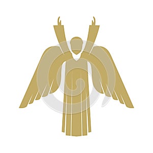 Vector illustration. The angel is God\'s herald