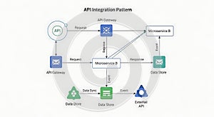 API Integration Pattern Diagram with Microservices