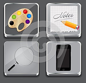 Vector illustration of apps icon set