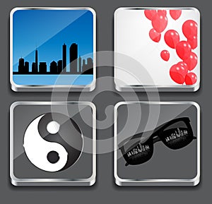 Vector illustration of apps icon set