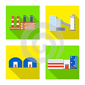 Vector illustration of architecture and technology logo. Set of architecture and building stock vector illustration.