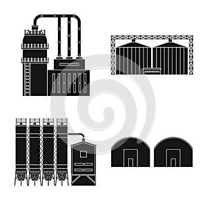 Vector illustration of architecture and technology sign. Collection of architecture and building stock symbol for web.