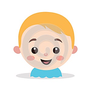 Vector Illustration Artwork Logo of Small Happy Baby face.