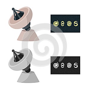 Vector illustration of astronomy and technology icon. Collection of astronomy and sky stock vector illustration.