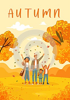 Vector illustration of the autumn season