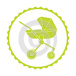 Vector illustration. Baby carriage. Pram. Stroller