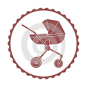 Vector illustration. Baby carriage. Pram. Stroller