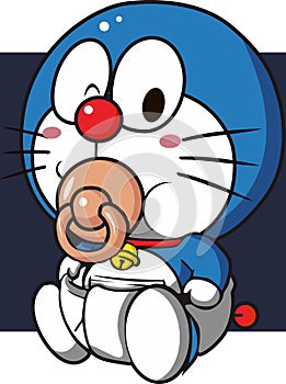 VECTOR ILLUSTRATION baby doraemon
