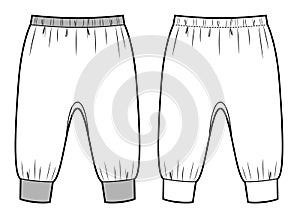 Vector illustration of baby pants. Kidswear