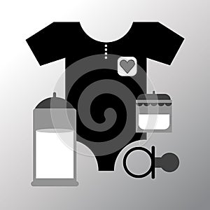 Vector illustration of baby products.accessories for kids .things for children care.