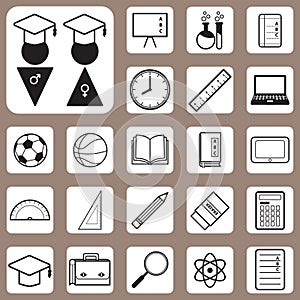 Vector Illustration,Back to School Icon for Design and Creative