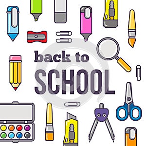 Vector illustration of back to school theme.