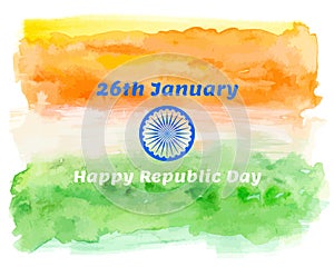 Vector Illustration or background for 26 January, Happy Republic day India