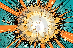 vector illustration of Background Boom comic book explosion, comic style background
