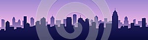 Vector illustration background city skyline silhouette cityscape