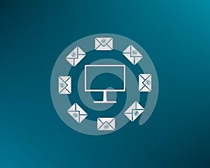 Vector illustration, background with gradient