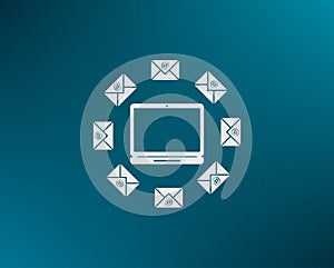 Vector illustration, background with gradient