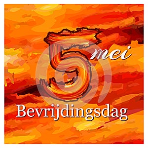 Vector illustration. background Netherlands national holiday of may 5. Bevrijdingsdag. designs for posters, backgrounds, cards, ba