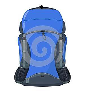 Vector illustration of Backpack, Travelling bag