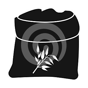 Vector illustration of bag and flour icon. Set of bag and wheat stock vector illustration.