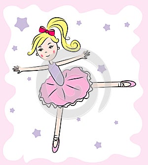 Vector illustration of ballerina