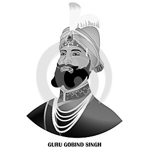 Vector illustration of a Banner for Happy Guru Gobind Singh Jayanti festival