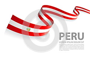 Vector Banner with Peru Flag colors