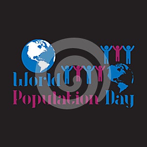 Vector illustration,banner or poster of world population day