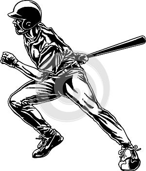 Baseball Batter Vector Illustration