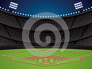 Baseball stadium, vector