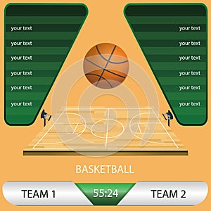 Vector illustration of a basketball tournament game