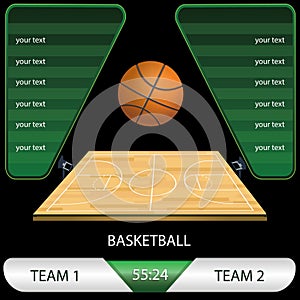 Vector illustration of a basketball tournament game