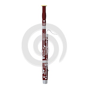 Vector illustration of a bassoon isolated on white background