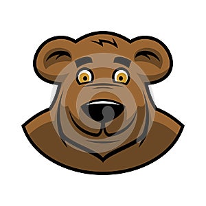 Cartoon bear head
