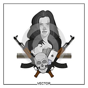 Vector illustration of a beautiful woman.