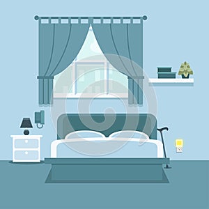 Vector illustration of a bedroom