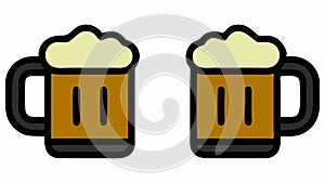 Vector illustration of a beer mug icon