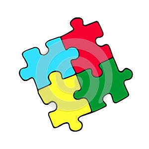 Vector illustration of the behavior of children with autism. World autism awareness day.isolated on a white background