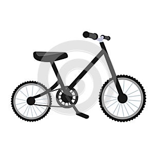 Vector illustration of bicycle, bike, wheel, transportation type. Flat style.