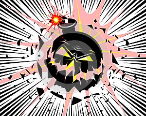 Big bomb explosion