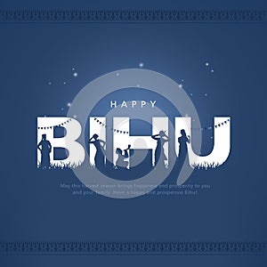 Vector Illustration of bihu festival new year