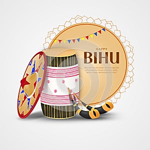 Vector Illustration of bihu festival new year