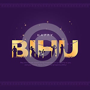 Vector Illustration of bihu festival new year