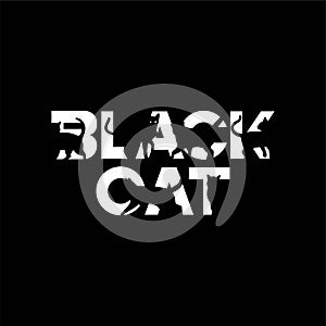 Vector illustration of black cats.