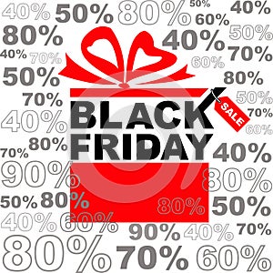 Vector illustration for Black Friday sale. Discount sticker or banners design. Black Friday background.