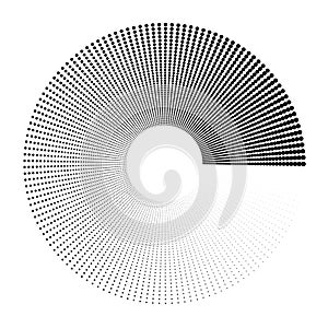 Vector illustration of a black and white half tone pattern