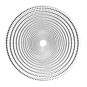 Vector illustration of a black and white half tone pattern