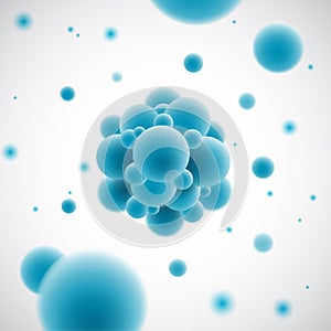 Vector illustration of a blue cell